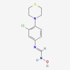 molecular formula C11H14ClN3OS B3268042 n-Hydroxyl-n'-(3-chloro-4-thiomorpholinophenyl)formamidine CAS No. 474652-85-2
