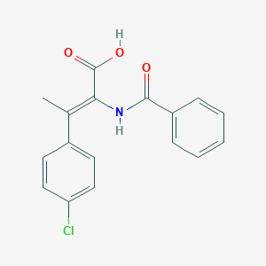 molecular formula C17H14ClNO3 B326805 2-(Benzoylamino)-3-(4-chlorophenyl)-2-butenoic acid 