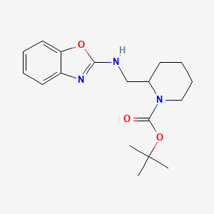 molecular formula C18H25N3O3 B3268072 Tert-butyl 2-((benzo[d]oxazol-2-ylamino)methyl)piperidine-1-carboxylate CAS No. 475105-36-3