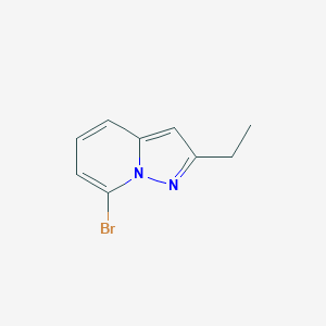 molecular formula C9H9BrN2 B3268102 7-Bromo-2-ethylpyrazolo[1,5-a]pyridine CAS No. 475174-68-6