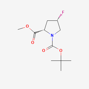molecular formula C11H18FNO4 B3268106 (2S,4S)-1-Tert-butyl 2-methyl 4-fluoropyrrolidine-1,2-dicarboxylate CAS No. 475561-81-0