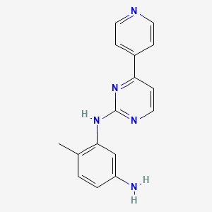 molecular formula C16H15N5 B3268116 4-methyl-3-N-(4-pyridin-4-ylpyrimidin-2-yl)benzene-1,3-diamine CAS No. 475587-35-0