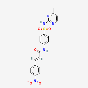 molecular formula C20H17N5O5S B3268132 (2E)-N-{4-[(4-methylpyrimidin-2-yl)sulfamoyl]phenyl}-3-(4-nitrophenyl)prop-2-enamide CAS No. 476274-58-5