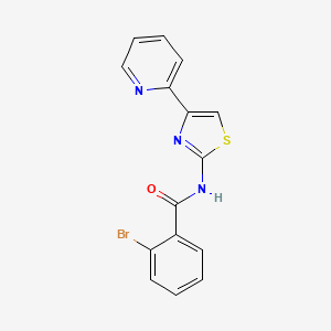 2-bromo-N-(4-pyridin-2-yl-1,3-thiazol-2-yl)benzamide