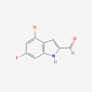 molecular formula C9H5BrFNO B3268188 4-bromo-6-fluoro-1H-indole-2-carbaldehyde CAS No. 476619-67-7