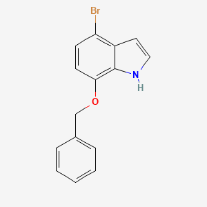 molecular formula C15H12BrNO B3268196 7-(苄氧基)-4-溴-1H-吲哚 CAS No. 476622-92-1