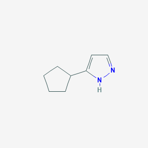 molecular formula C8H12N2 B3268204 5-cyclopentyl-1H-pyrazole CAS No. 476629-87-5