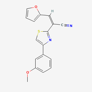 (2Z)-3-(furan-2-yl)-2-[4-(3-methoxyphenyl)-1,3-thiazol-2-yl]prop-2-enenitrile