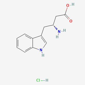 molecular formula C12H15ClN2O2 B3268246 (R)-3-氨基-4-(1H-吲哚-3-基)丁酸盐酸盐 CAS No. 477250-51-4