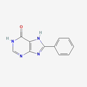 molecular formula C11H8N4O B3268295 8-Phenyl-3,7-dihydropurin-6-one CAS No. 4776-15-2