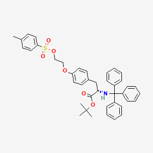 molecular formula C41H43NO6S B3268324 (S)-tert-Butyl 3-(4-(2-(tosyloxy)ethoxy)phenyl)-2-(tritylamino)propanoate CAS No. 478037-15-9