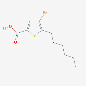 molecular formula C11H15BrO2S B3268333 4-Bromo-5-hexylthiophene-2-carboxylic acid CAS No. 478166-01-7
