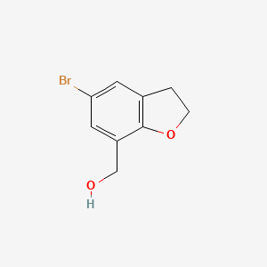 molecular formula C9H9BrO2 B3268359 (5-Bromo-2,3-dihydro-1-benzofuran-7-yl)methanol CAS No. 478375-01-8