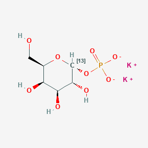 molecular formula C6H11K2O9P B3268376 Dipotassium;[(2R,3R,4S,5R,6R)-3,4,5-trihydroxy-6-(hydroxymethyl)(213C)oxan-2-yl] phosphate CAS No. 478518-78-4