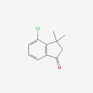 molecular formula C11H11ClO B3268404 4-Chloro-3,3-dimethyl-2,3-dihydro-1H-inden-1-one CAS No. 479070-71-8