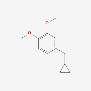 molecular formula C12H16O2 B3268425 4-(Cyclopropylmethyl)-1,2-dimethoxybenzene CAS No. 479484-78-1