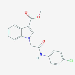 molecular formula C18H15ClN2O3 B326843 methyl1-[2-(4-chloroanilino)-2-oxoethyl]-1H-indole-3-carboxylate 