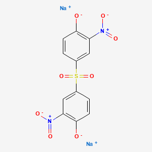 molecular formula C12H6N2Na2O8S B3268435 Disodium 2-nitro-4-(3-nitro-4-oxidobenzenesulfonyl)benzen-1-olate CAS No. 479664-83-0