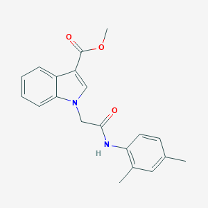 molecular formula C20H20N2O3 B326844 methyl1-[2-(2,4-dimethylanilino)-2-oxoethyl]-1H-indole-3-carboxylate 