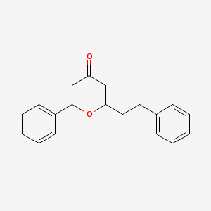 molecular formula C19H16O2 B3268468 2-Phenethyl-6-phenyl-4H-pyran-4-one CAS No. 4808-92-8