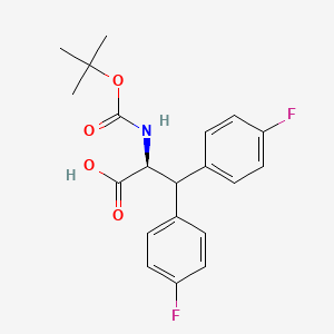 molecular formula C20H21F2NO4 B3268484 N-{[(1,1-dimethylethyl)oxy]carbonyl}-4-fluoro-beta-(4-fluorophenyl)-L-phenylalanine CAS No. 481055-29-2
