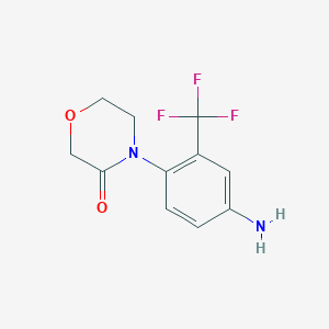 molecular formula C11H11F3N2O2 B3268497 4-(4-Amino-2-(trifluoromethyl)phenyl)morpholin-3-one CAS No. 482308-08-7