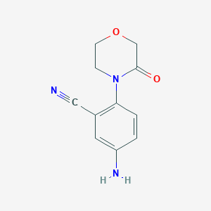 molecular formula C11H11N3O2 B3268501 5-Amino-2-(3-oxo-4-morpholinyl)benzonitrile CAS No. 482308-11-2