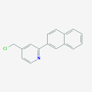 molecular formula C16H12ClN B3268514 4-(Chloromethyl)-2-(naphthalen-2-yl)pyridine CAS No. 482376-26-1
