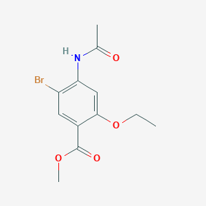 molecular formula C12H14BrNO4 B3268531 Methyl 4-acetamido-5-bromo-2-ethoxybenzoate CAS No. 483304-07-0
