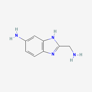 molecular formula C8H10N4 B3268536 6-Amino-1H-benzimidazole-2-methanamine CAS No. 485347-82-8