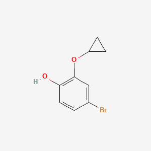 molecular formula C9H9BrO2 B3268541 4-Bromo-2-cyclopropoxy-phenol CAS No. 485402-61-7