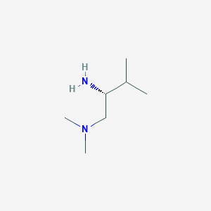 molecular formula C7H18N2 B3268556 (2R)-1-dimethylamino-2-amino-3-methyl-butane CAS No. 486414-51-1