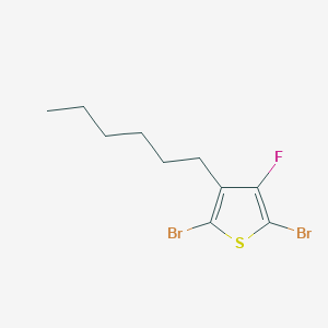 molecular formula C10H13Br2FS B3268585 2,5-Dibromo-3-fluoro-4-hexylthiophene CAS No. 488127-61-3