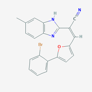 molecular formula C21H14BrN3O B326859 3-[5-(2-bromophenyl)-2-furyl]-2-(6-methyl-1H-benzimidazol-2-yl)acrylonitrile 