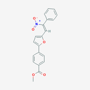 molecular formula C20H15NO5 B326863 Methyl 4-(5-{2-nitro-2-phenylvinyl}-2-furyl)benzoate 