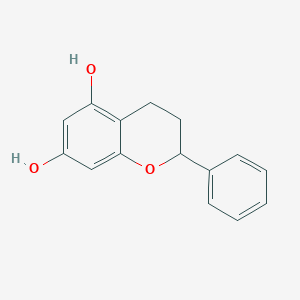 molecular formula C15H14O3 B3268676 2-Phenylchroman-5,7-diol CAS No. 493-43-6