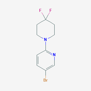 molecular formula C10H11BrF2N2 B3268688 5-Bromo-2-(4,4-difluoropiperidin-1-yl)pyridine CAS No. 494771-89-0