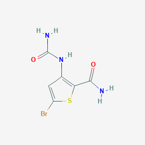 molecular formula C6H6BrN3O2S B3268692 5-Bromo-3-ureidothiophene-2-carboxamide CAS No. 494833-80-6