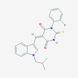 1-(2-fluorophenyl)-5-[(1-isobutyl-1H-indol-3-yl)methylene]-2-thioxodihydro-4,6(1H,5H)-pyrimidinedione