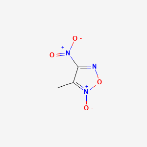 molecular formula C3H3N3O4 B3268715 FURAZAN, 3-METHYL-4-NITRO-, 2(or 5)-OXIDE CAS No. 49558-02-3