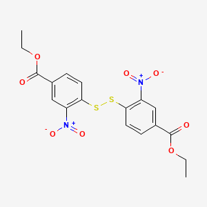 molecular formula C18H16N2O8S2 B3268729 Diethyl 4,4'-Disulfanediylbis(3-nitrobenzoate) CAS No. 49568-47-0