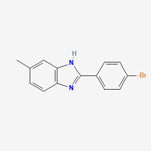 molecular formula C14H11BrN2 B3268760 2-(4-bromophenyl)-6-methyl-1H-benzimidazole CAS No. 496807-37-5