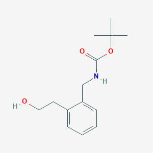 molecular formula C14H21NO3 B3268772 tert-Butyl 2-(2-hydroxyethyl)benzylcarbamate CAS No. 496917-85-2