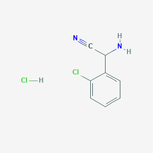 molecular formula C8H8Cl2N2 B3268783 2-氨基-2-(2-氯苯基)乙腈盐酸盐 CAS No. 49704-74-7