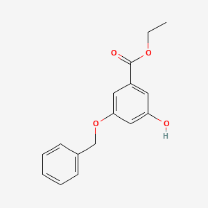 Benzoic acid, 3-hydroxy-5-(phenylmethoxy)-, ethyl ester
