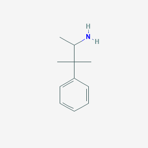 molecular formula C11H17N B3268874 3-Methyl-3-phenylbutan-2-amine CAS No. 49834-03-9