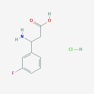 molecular formula C9H11ClFNO2 B3268895 3-Amino-3-(3-fluorophenyl)propanoicacid hcl CAS No. 499794-73-9