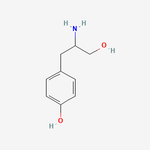 molecular formula C9H13NO2 B3268897 4-(2-Amino-3-hydroxypropyl)phenol CAS No. 500-88-9