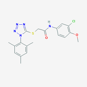 N-(3-Chloro-4-methoxyphenyl)-2-{[1-(2,4,6-trimethylphenyl)-1H-tetrazol-5-yl]sulfanyl}acetamide