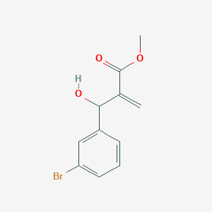 molecular formula C11H11BrO3 B3268927 Methyl 2-[(3-bromophenyl)(hydroxy)methyl]prop-2-enoate CAS No. 500163-43-9